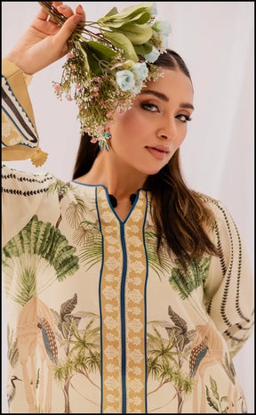 Marfa Vibrant Floral Lawn Pret - Elegant Printed 3-Piece Suit