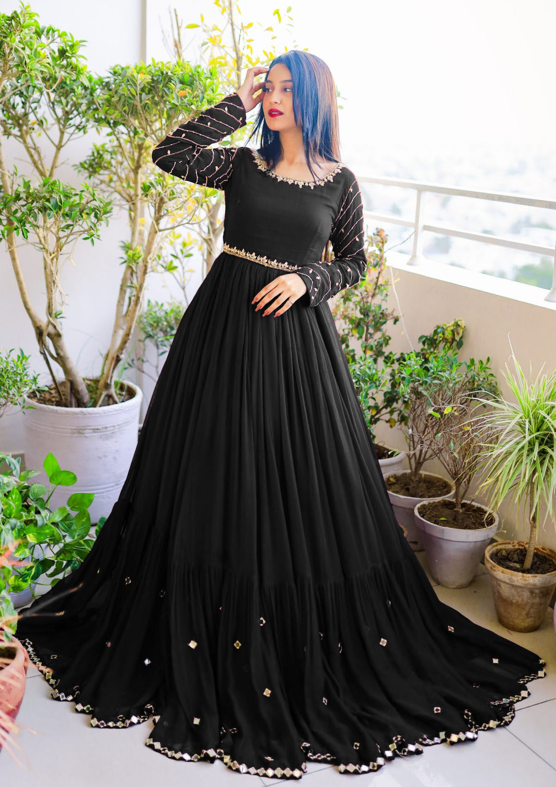 MIANOOR CLOTHING'S 3 PIECE HEAVY EMBROIDERY MAXI